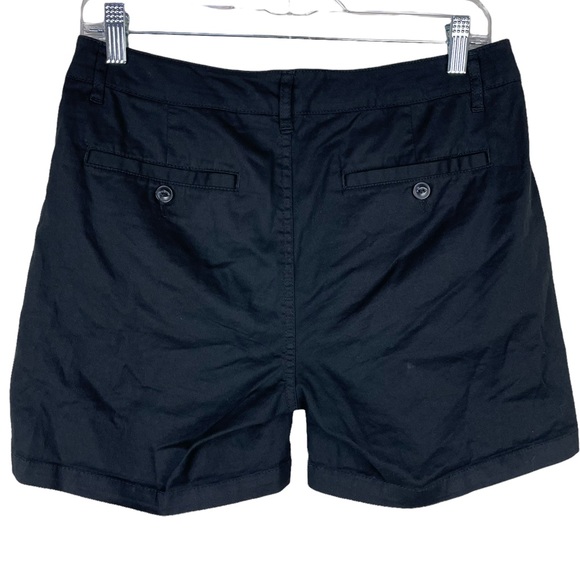 ASOS High-rise Button Fly Black Cotton Blend Business Casual Shorts Size 12 - Picture 9 of 14